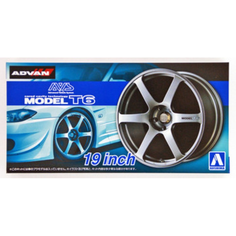 Aoshima Tuned Parts 1/24 Avs Model T6 19inch Tire & Wheel Set