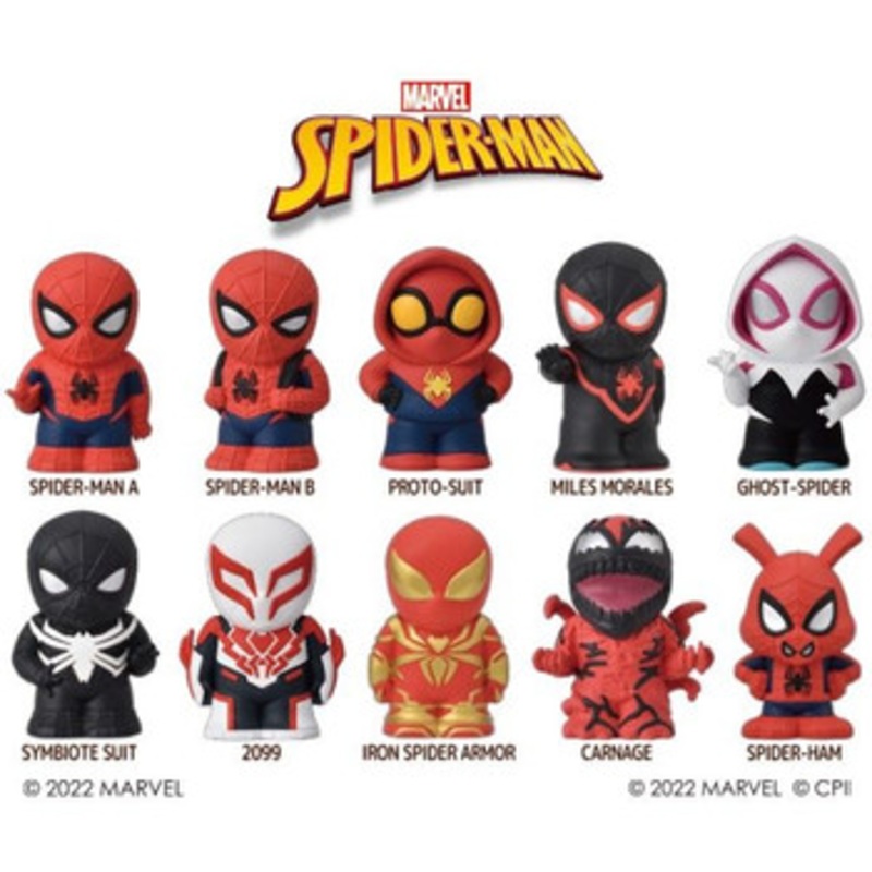 Ensky Spider-Man Sofubi Puppet Mascot Figure Collection 10pcs Box