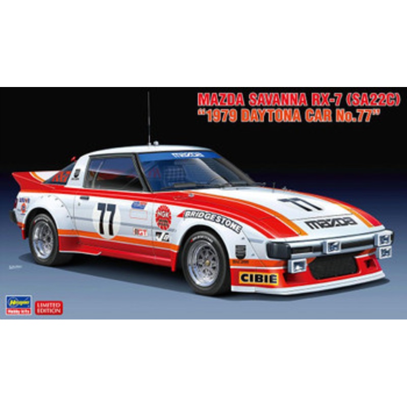Hasegawa 1/24 Mazda Savannah RX-7 (SA22C) 1979 Daytona Car No.77 Plastic Model