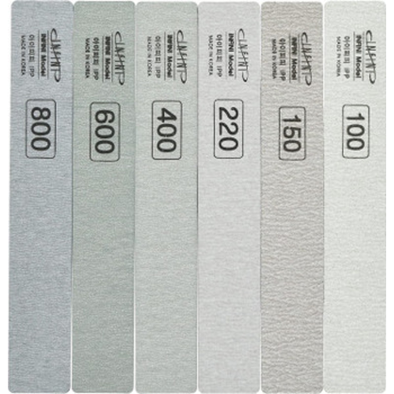 INFINI Model Premium ZEBRA Stick File Full 6pcs Set (#100, #150, #220, #400, #600, #800)