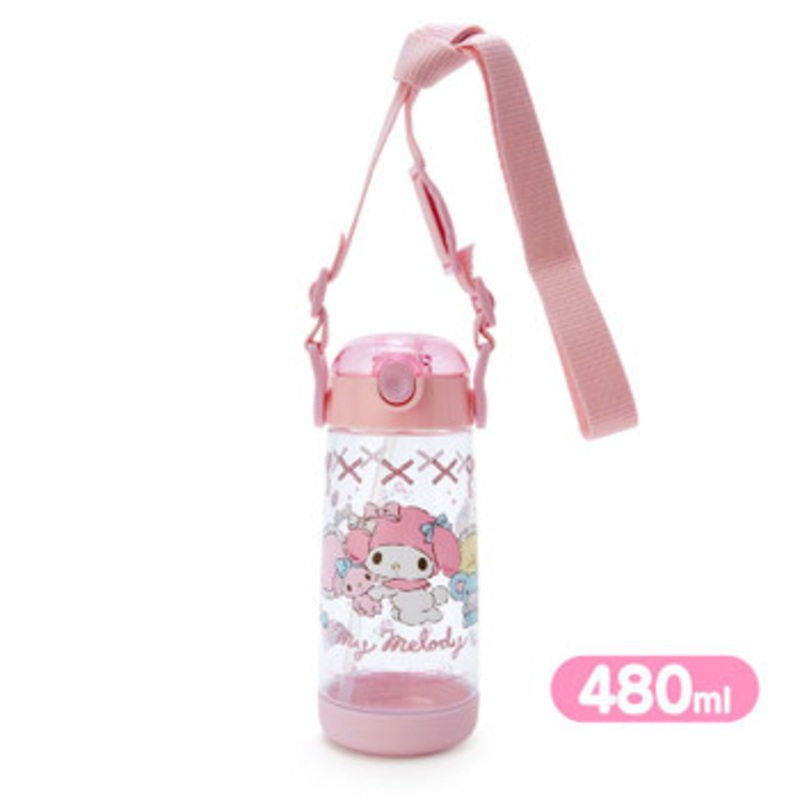 Sanrio Water Bottle with Straw My Melody
