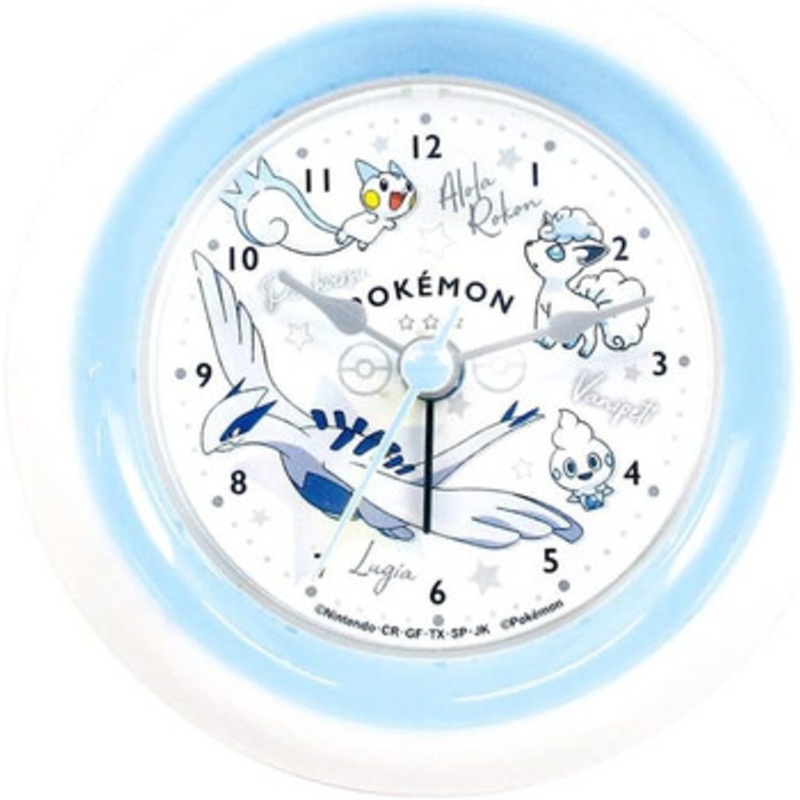 T’s Factory Pokemon Round Alarm Clock White