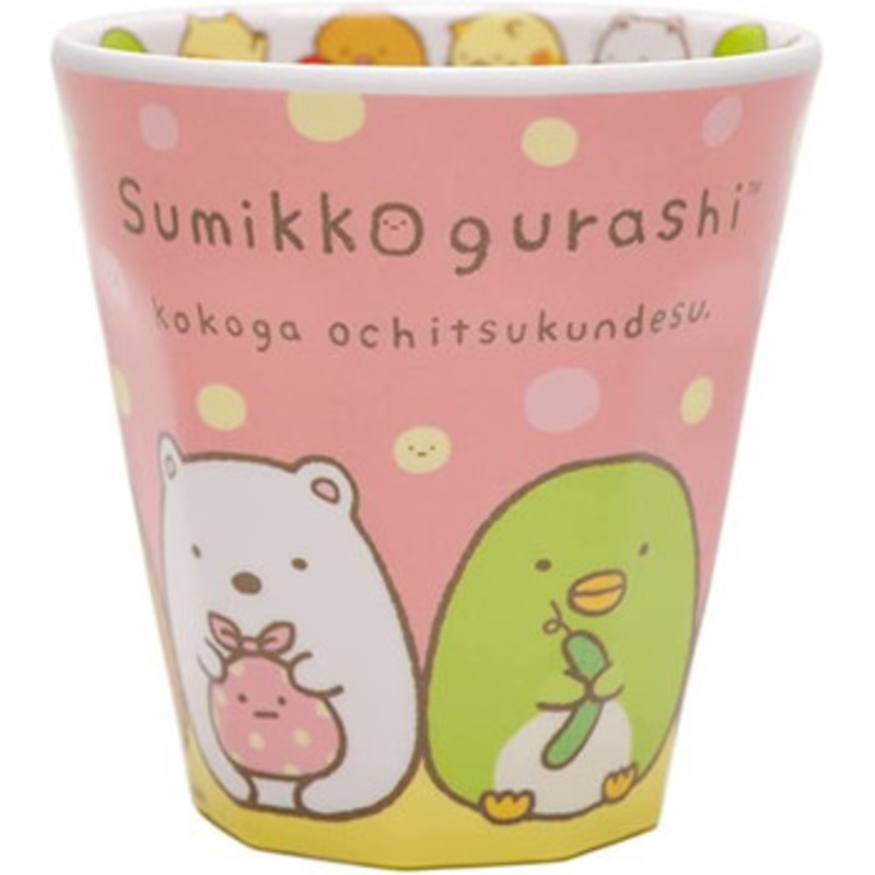T’s Factory Sumikko Gurashi W Print Melamine Cup Pink