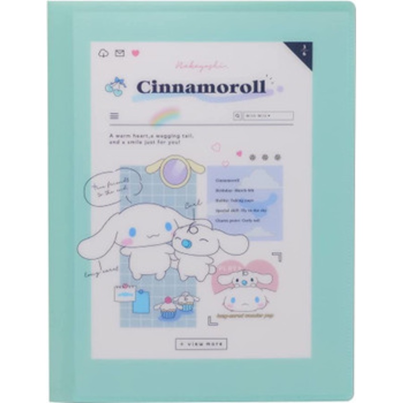 T’s Factory Sanrio Hardcover with 6 Pieces Clear Holder Cinnamoroll