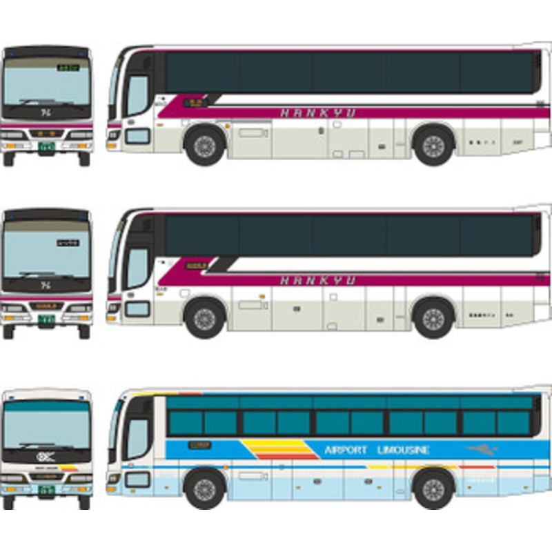 Tomytec Bus Collection Hankyu Bus Group Reorganization Anniversary 3 Bus Set (N scale)