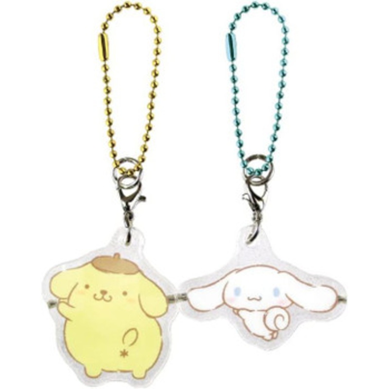 T’s Factory Sanrio Clear Pair Acrylic Keychain Pom Pom Purin Cinnamoroll