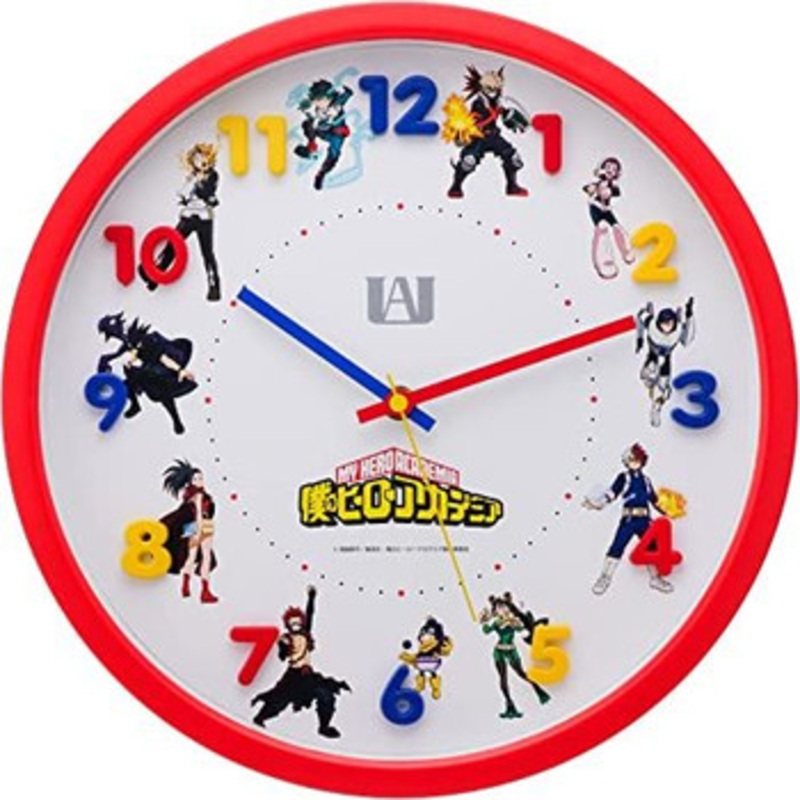 T’s Factory Wall Clock My Hero Academia Red