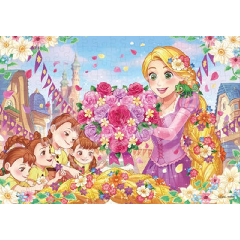 Tenyo D200-906 Jigsaw Puzzle Disney Tangled Rapunzel Flower Memento (200 Pieces)