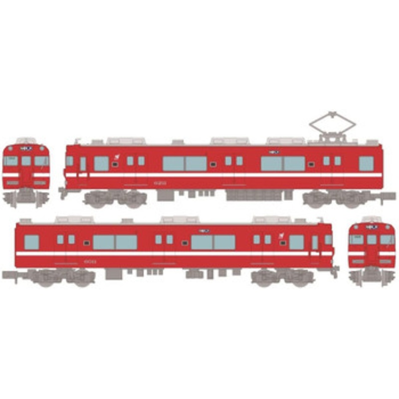 Tomytec Nagoya Railroad (Meitetsu) Series 6000 (White Belt Reproduction/ 6011 Configuration) 2 Cars Set (N scale)
