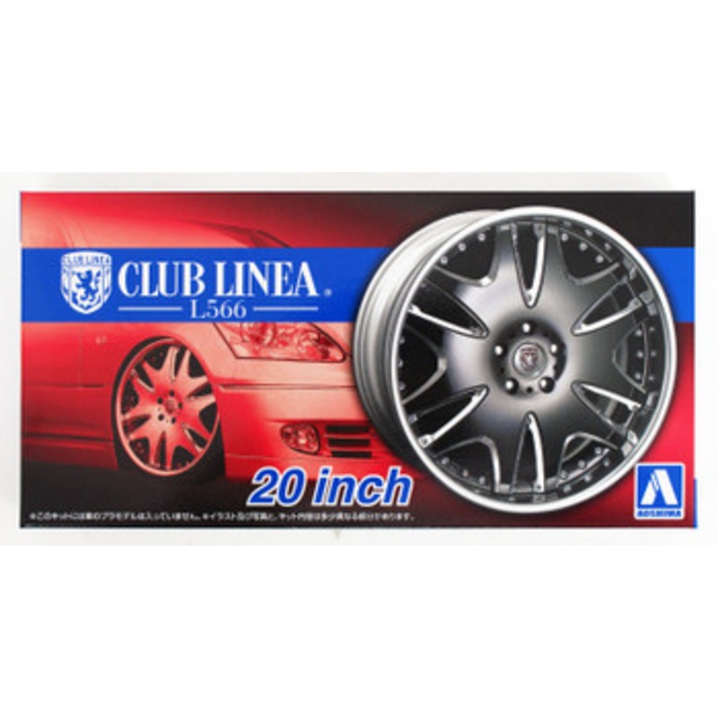 Aoshima Tuned Parts 1/24 Club Linea L566 20inch Tire & Wheel Set