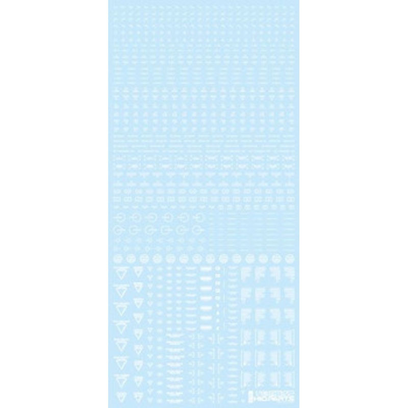 HiQparts 1/100 One Color White RB02 Caution Decal