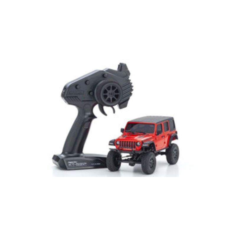 Kyosho RC Model Car Ready Set MINI-Z 4E4 Series Jeep WRANGLER UNLIMITED Rubicon Firecracker Red 32521R