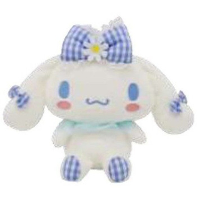 Nakajima Sanrio Characters Checkered Plush Doll Cinnamoroll