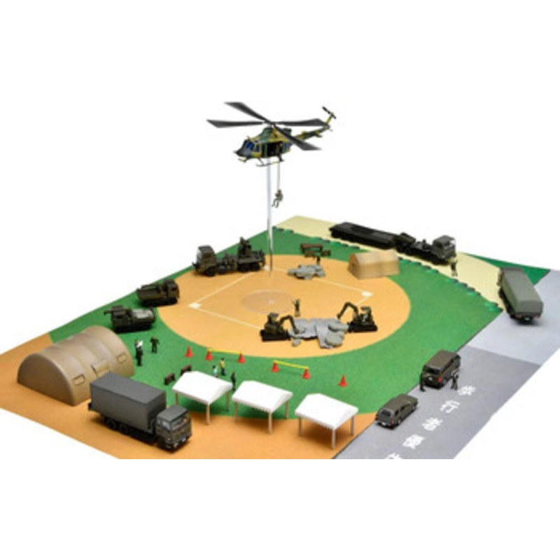 Tomytec Hundred Views of the Working Vehicle Series 003 Self-Defense Forces Disaster Prevention Training Site 1 Carton (8 pcs.) (N scale)