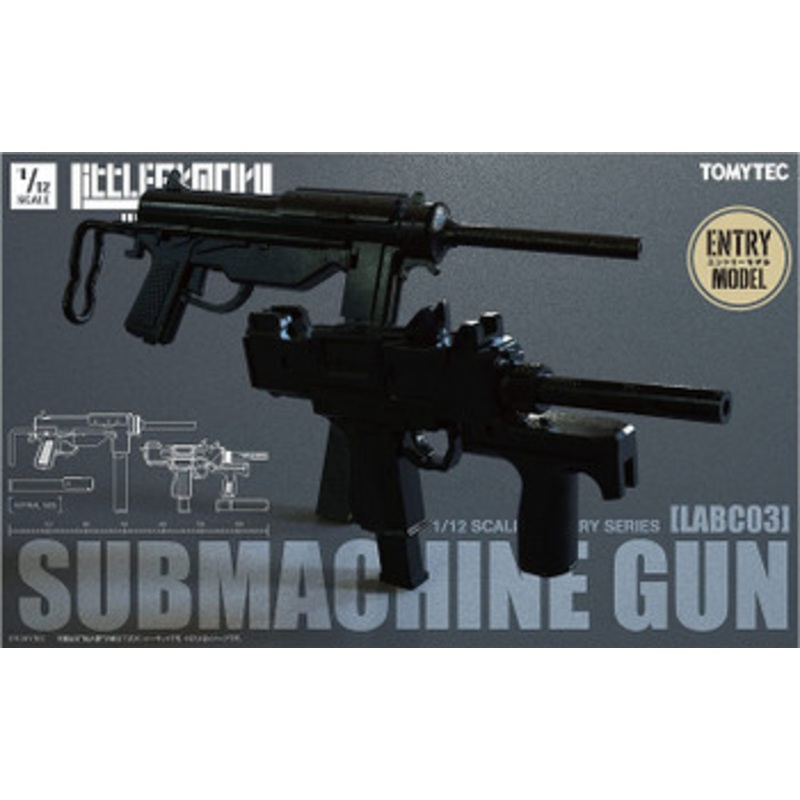 Tomytec Military Series 1/12 Little Armory LABC03 Submachine Gun Plastic Model