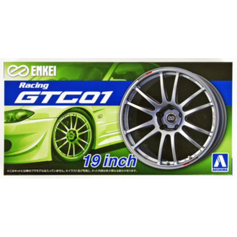 Aoshima Tuned Parts 1/24 Enkei GTC 01 19inch Tire & Wheel Set