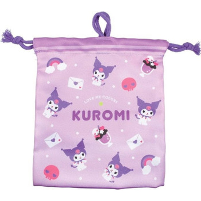 T’s Factory Drawstring Bag with Inner Pocket Love Me Colors Kuromi