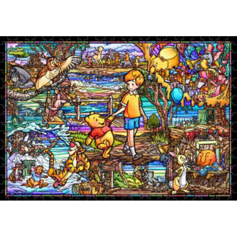 Tenyo DSG500-628 Jigsaw Puzzle Disney Winnie the Pooh Story (Stained Art) (500 S-Pieces)