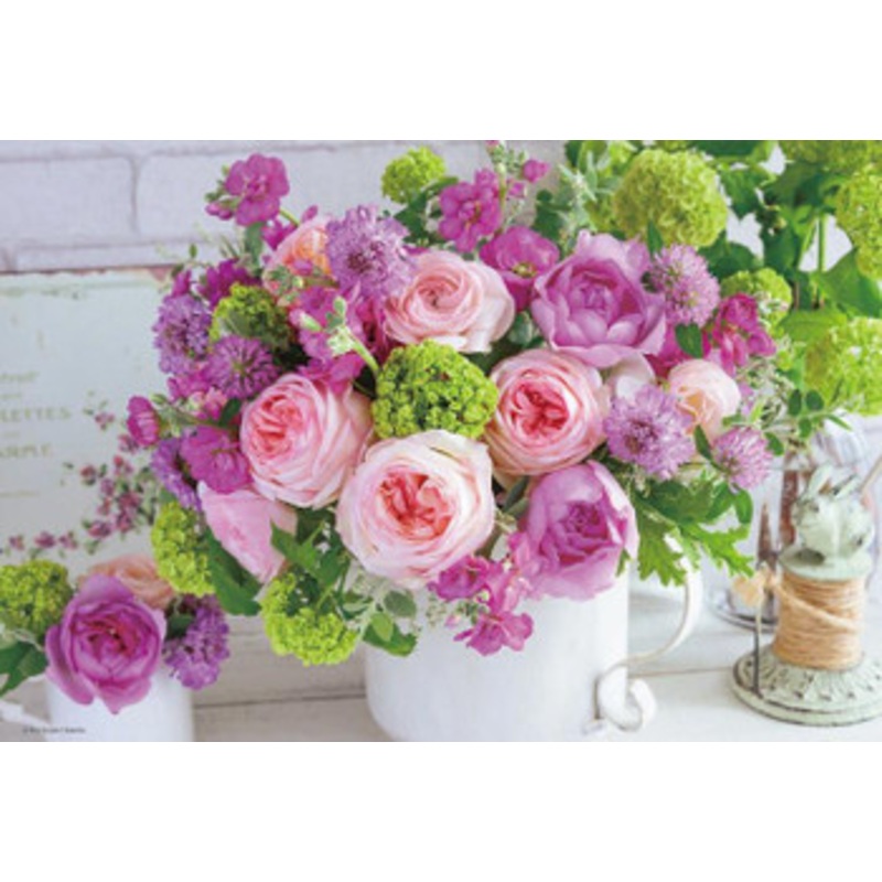 Beverly 500S-009 Jigsaw Puzzle Pretty Pink Flowers (500 S-Pieces)