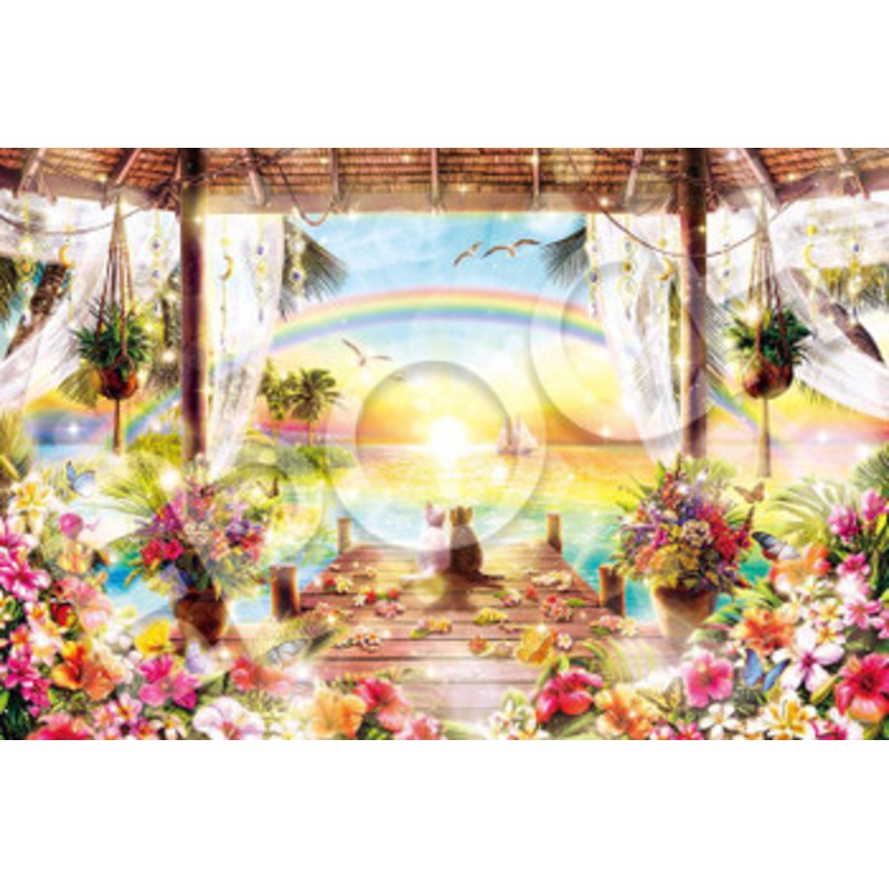 Epoch 13-042s Jigsaw Puzzle Romantic Cat Vacation (Glow in the Dark) (1000 Pieces)