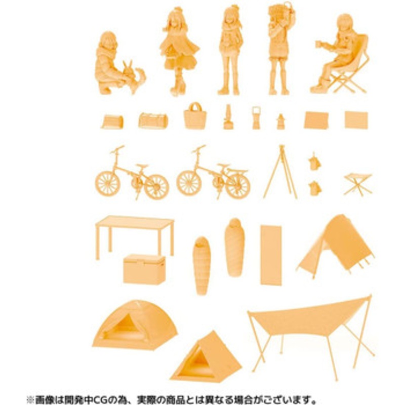 Kaiyodo ARTPLA 1/24 Yuru Camp Camping Set Plastic Model (Laid-Back Camp)