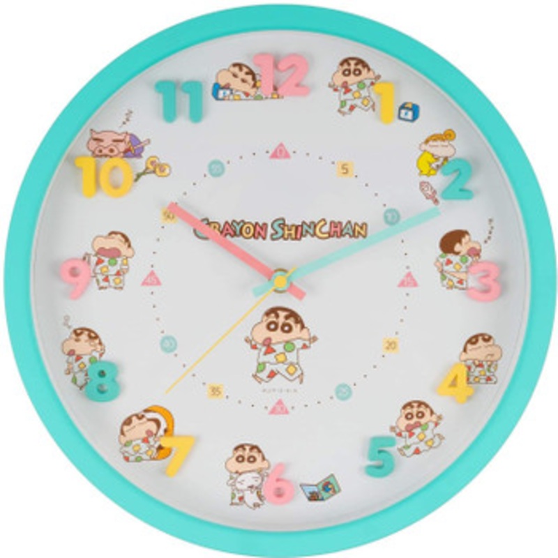 T’s Factory Crayon Shin-chan Wall Clock Pajama Patterned Green