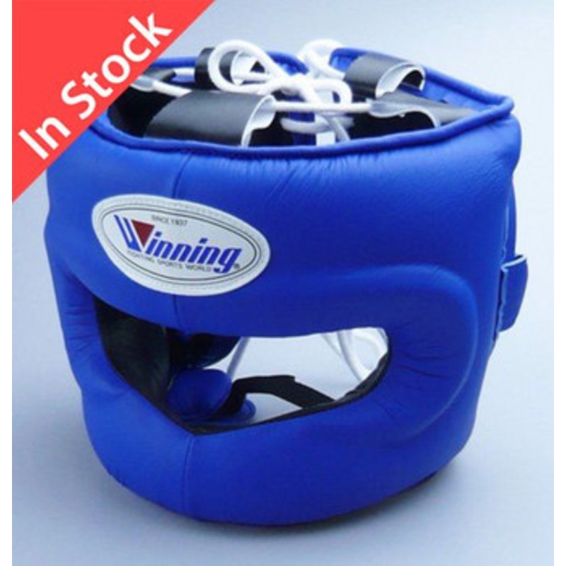 Winning Boxing Headgear FG-5000 Size L Full Face Type Blue (Made in Japan)
