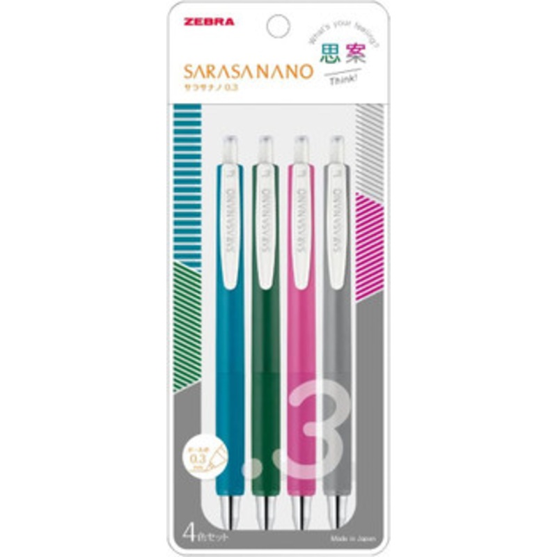 Zebra Sarasa Nano 0.3 4 Color Set Thoughts