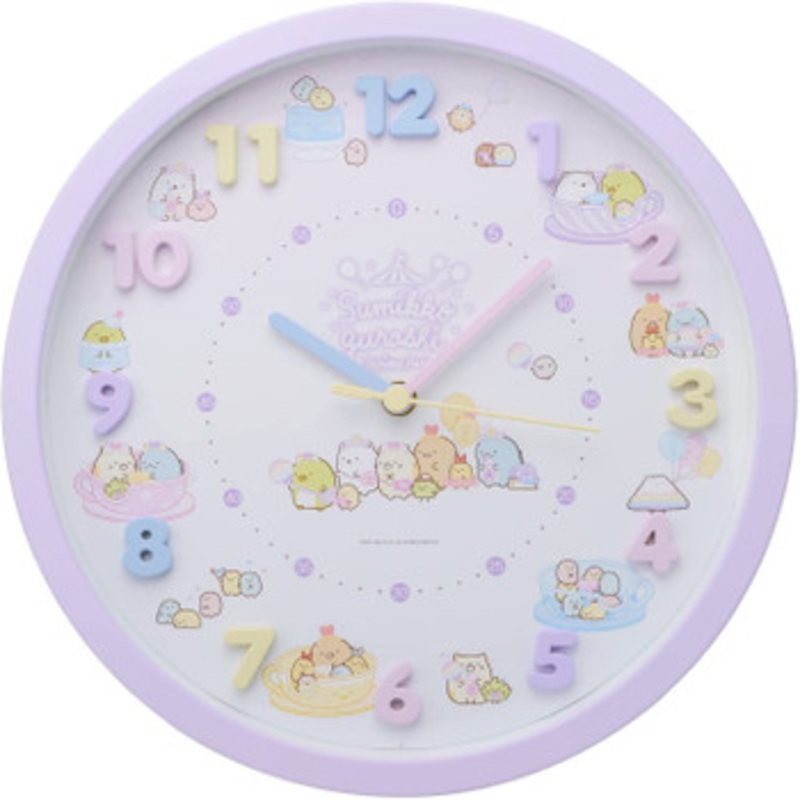 ALIAS Sumikkko Gurashi Icon Wall Clock Tapioca Park Purple
