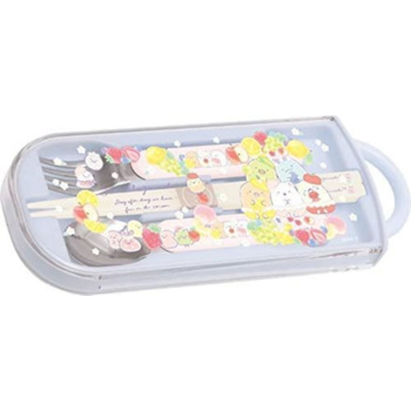 San-x Sumikko Gurashi Lunch Trio Set (Fork, Spoon, Chopsticks) Fruits