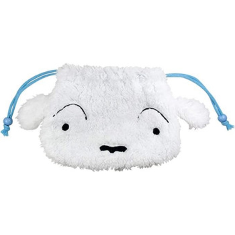 T’s Factory Crayon Shin-chan Plush Drawstring Pouch Shiro