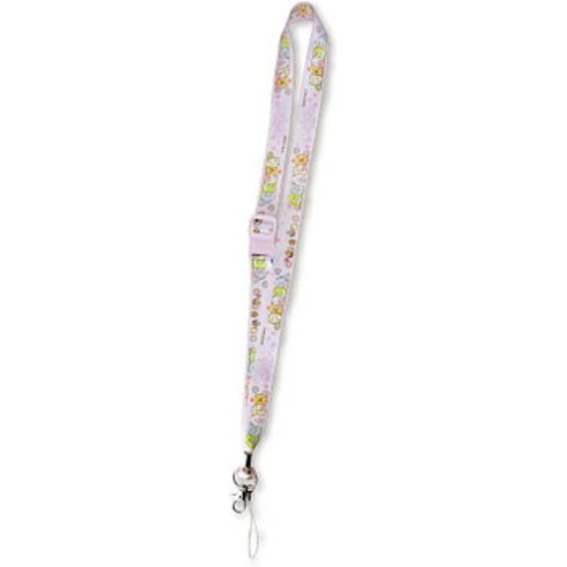 T’s Factory Sumikko Gurashi Antibacterial Neck Strap Tapioka Park / Purple