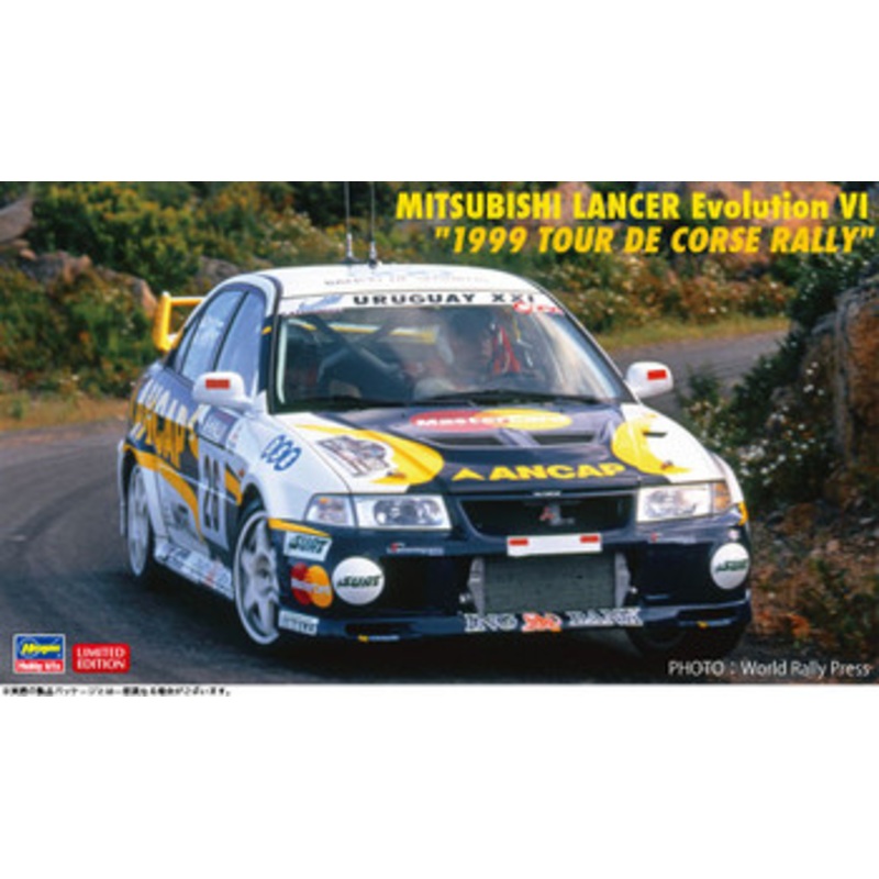 Hasegawa 1/24 Mitsubishi Lancer Evolution VI ‘1999 Tour De Corse Rally’ Plastic Model