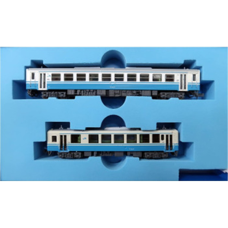 Microace A6438 KIHA 54 w/Obstacle Deflector + KIHA 32 Round Headlight JR Shikoku Color 2 Cars Set (N Scale)