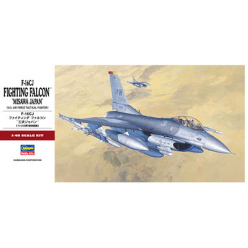 Hasegawa 1/48 F-16CJ Fighting Falcon ‘Misawa Japan’ (U.S. Air Force Tactical Fighter) Plastic Model