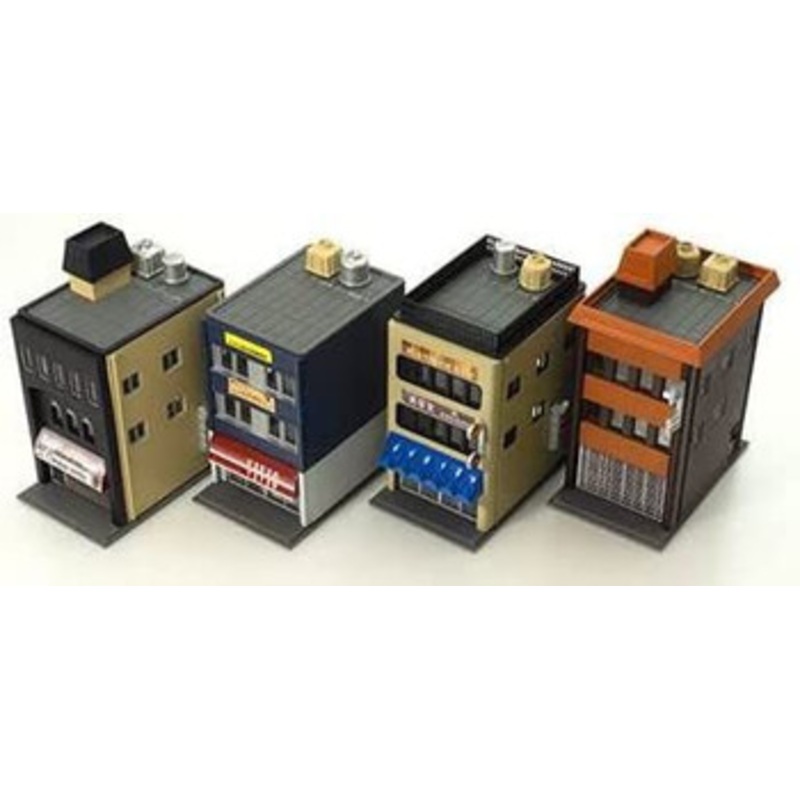 Greenmax 2219 Commercial Building 3F (Renovation Type) (4 Pieces) (N scale)