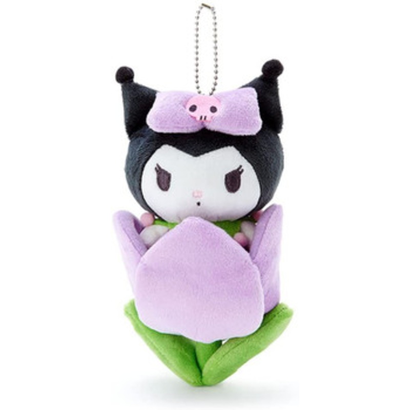 Sanrio Plush Keychain Mascot Kuromi Tulip