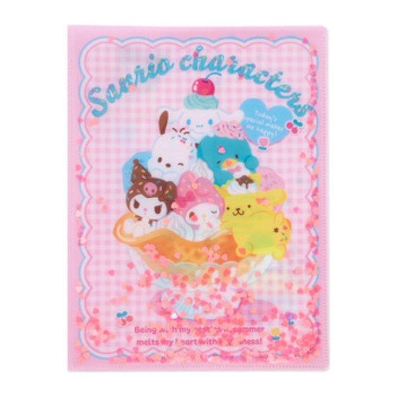 Sanrio Characters A4 Clear File (Ice Cream Parlor)