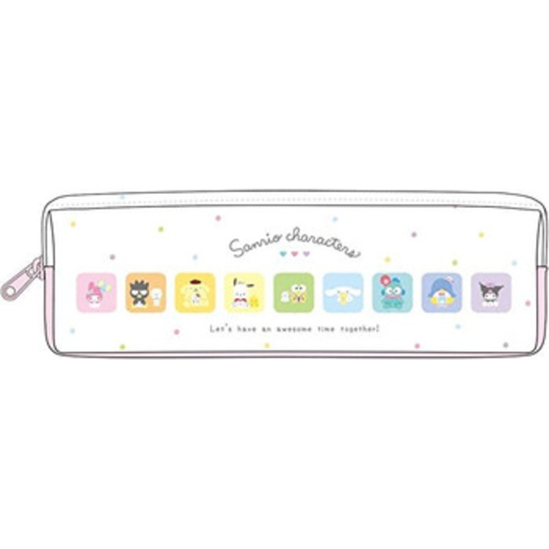 T’s Factory Sanrio W Zipper Slim Pen Pouch Colourful / Friends