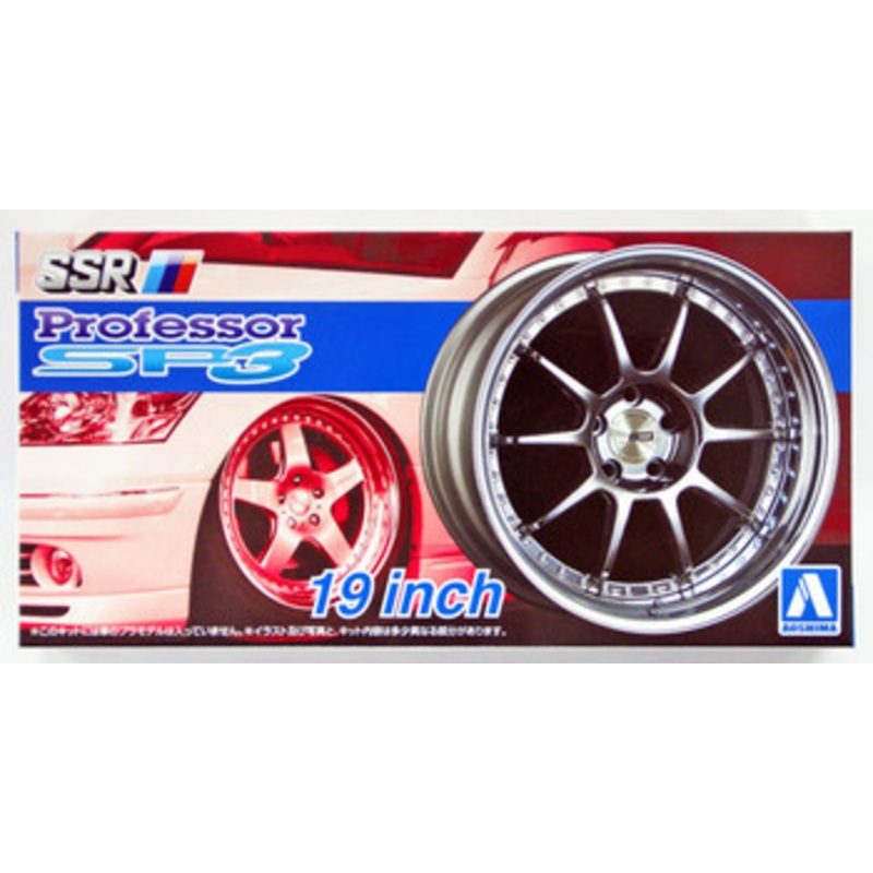 Aoshima Tuned Parts 1/24 SSR Professor SP3 19inch Tire & Wheel Set