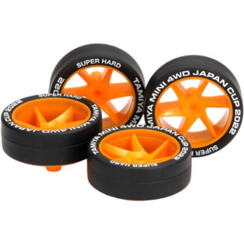Tamiya Mini 4WD Super-Hard Low-Profile Tire & Wheel Set (Spiral) J-Cup 2022