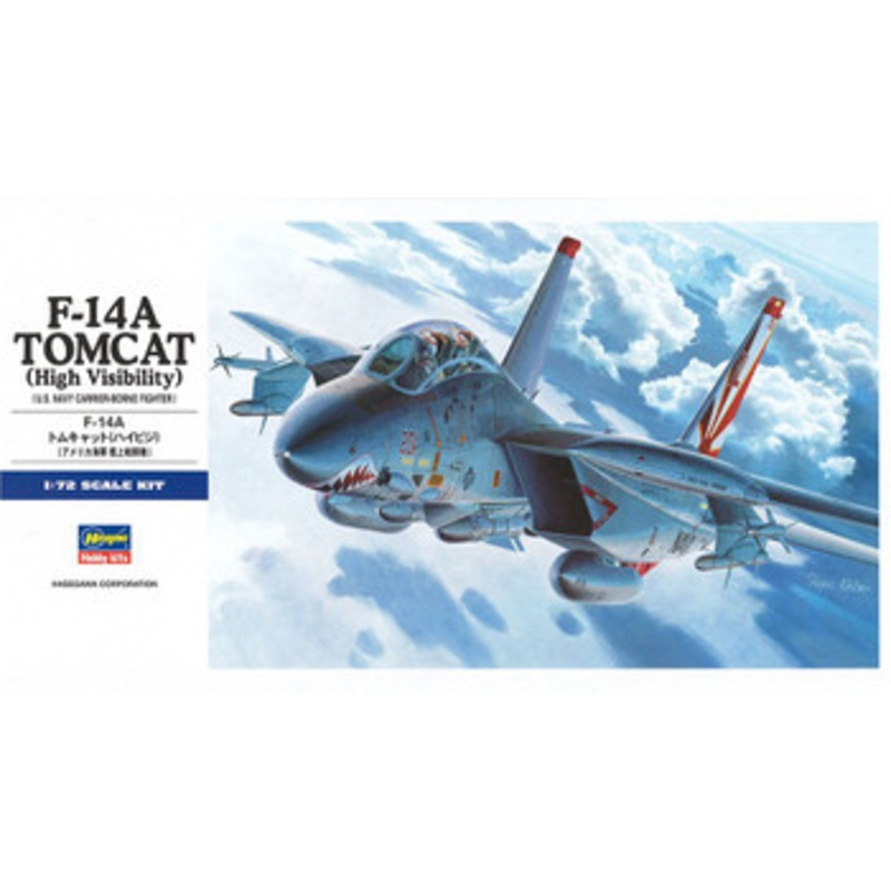 Hasegawa 1/72 F-14A Tomcat (High Visibility) [U.S. Navy Carrier-Borne Fighter] Plastic Model