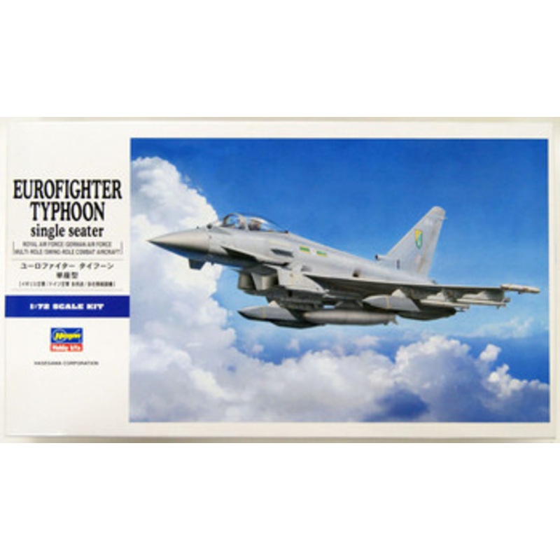 Hasegawa 1/72 Eurofighter Typhoon Single Seater Combat Aircraft Plastic Model