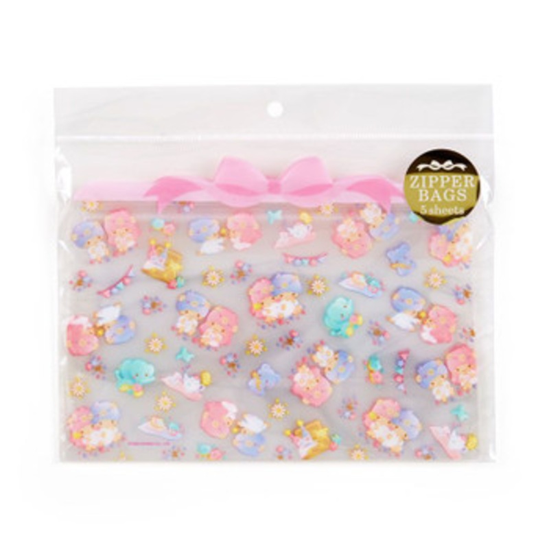 Sanrio Clear Zipper Bag Set (5 sheets) Little Twin Stars