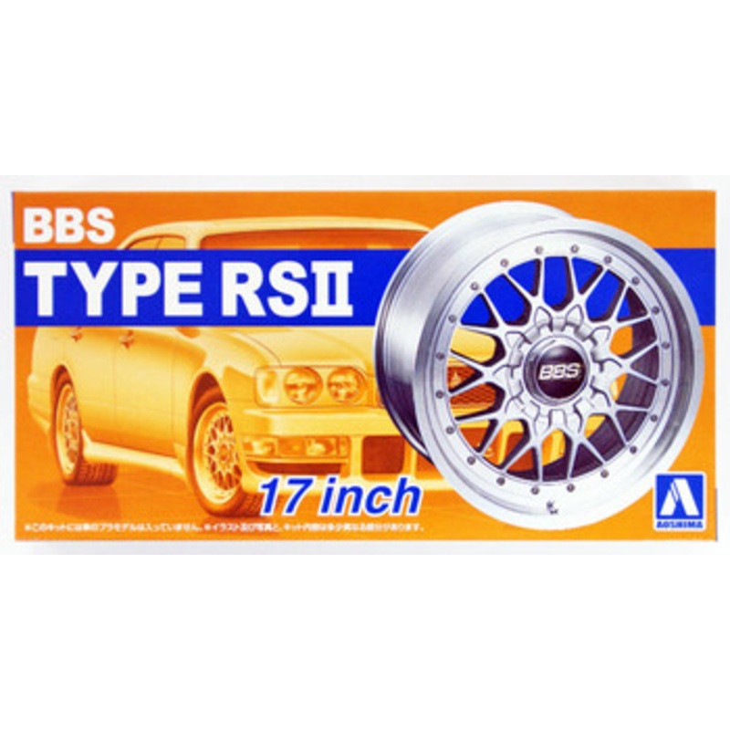 Aoshima Tuned Parts 1/24 BBS RS II 17inch Tire & Wheel Set