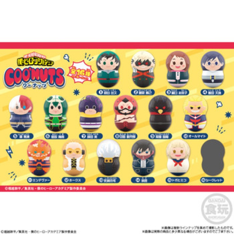 Bandai Candy Coo’nuts Daruma Figure Collection My Hero Academia 14pcs Box