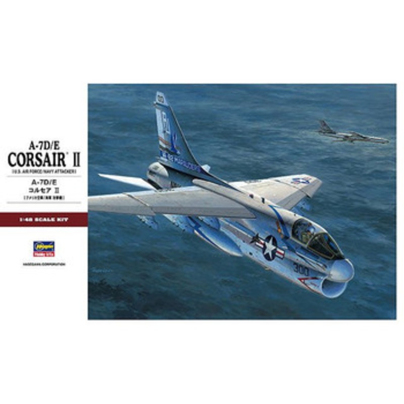 Hasegawa 1/48 A-7D/E Consair II (U.S. Air Force/Navy Attacker) Plastic Model