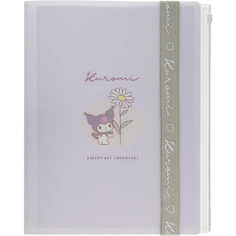T’s Factory Sanrio Logo Belt Attached 6 Piece Clear File Folder Kuromi