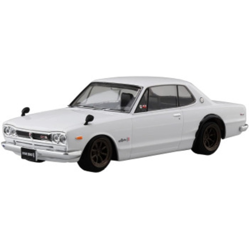 Aoshima The Snap Kit 1/32 Nissan Skyline 2000GT-R Custom Wheel (White) Plastic Model