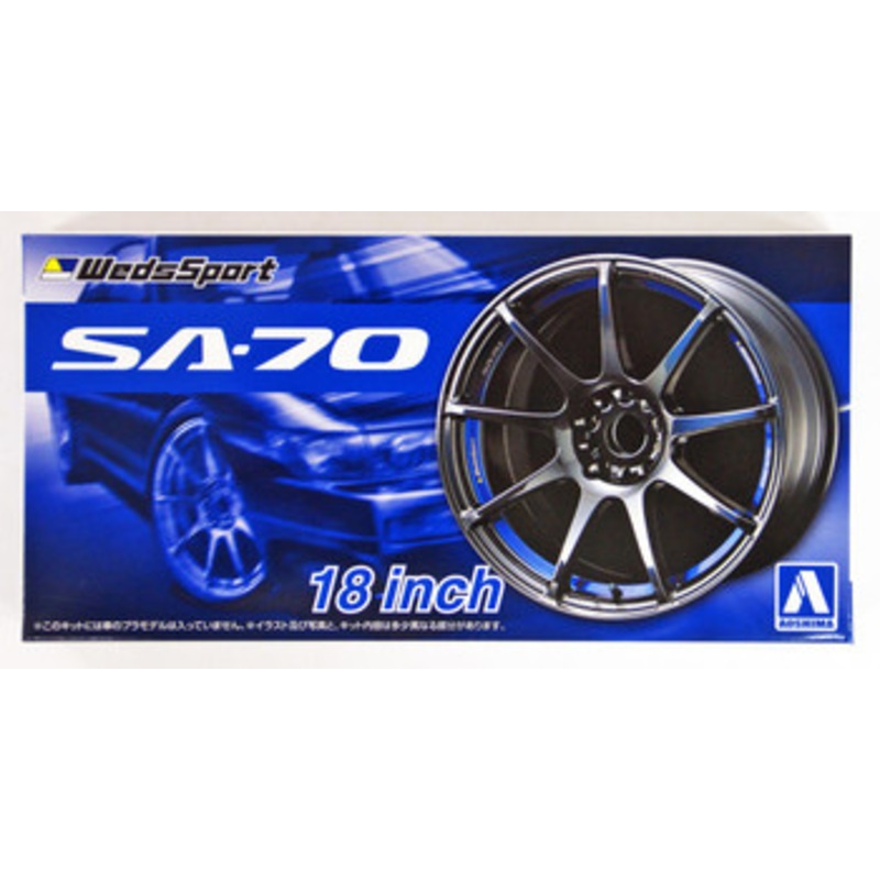 Aoshima Tuned Parts 1/24 Weds Sports SA-70 18inch Tire & Wheel Set